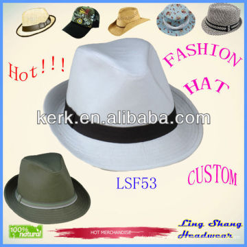 Sombrero de paja del sombrero de vaquero del sombrero de Fedora de la tela de la cinta de la manera, LSF53